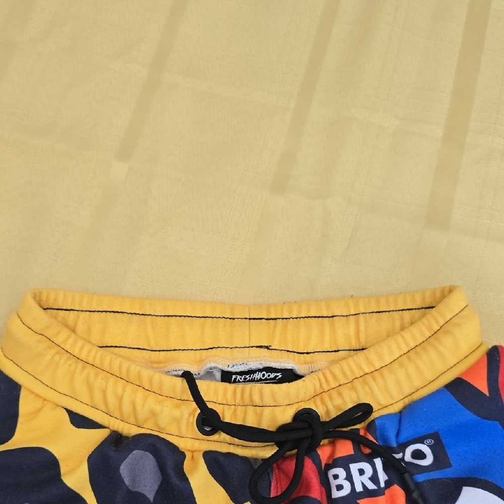 Freshhoods By Britto "New Day" Colorblock Print Sweatpants - Size M - Picture 7 of 11